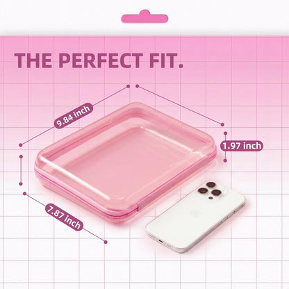 3PCS Large Clear Hard Shell Zippered Case, Diaper Bag Organizing Pouches, Waterproof Cosmetic Bag, Storage Organizer Bins.