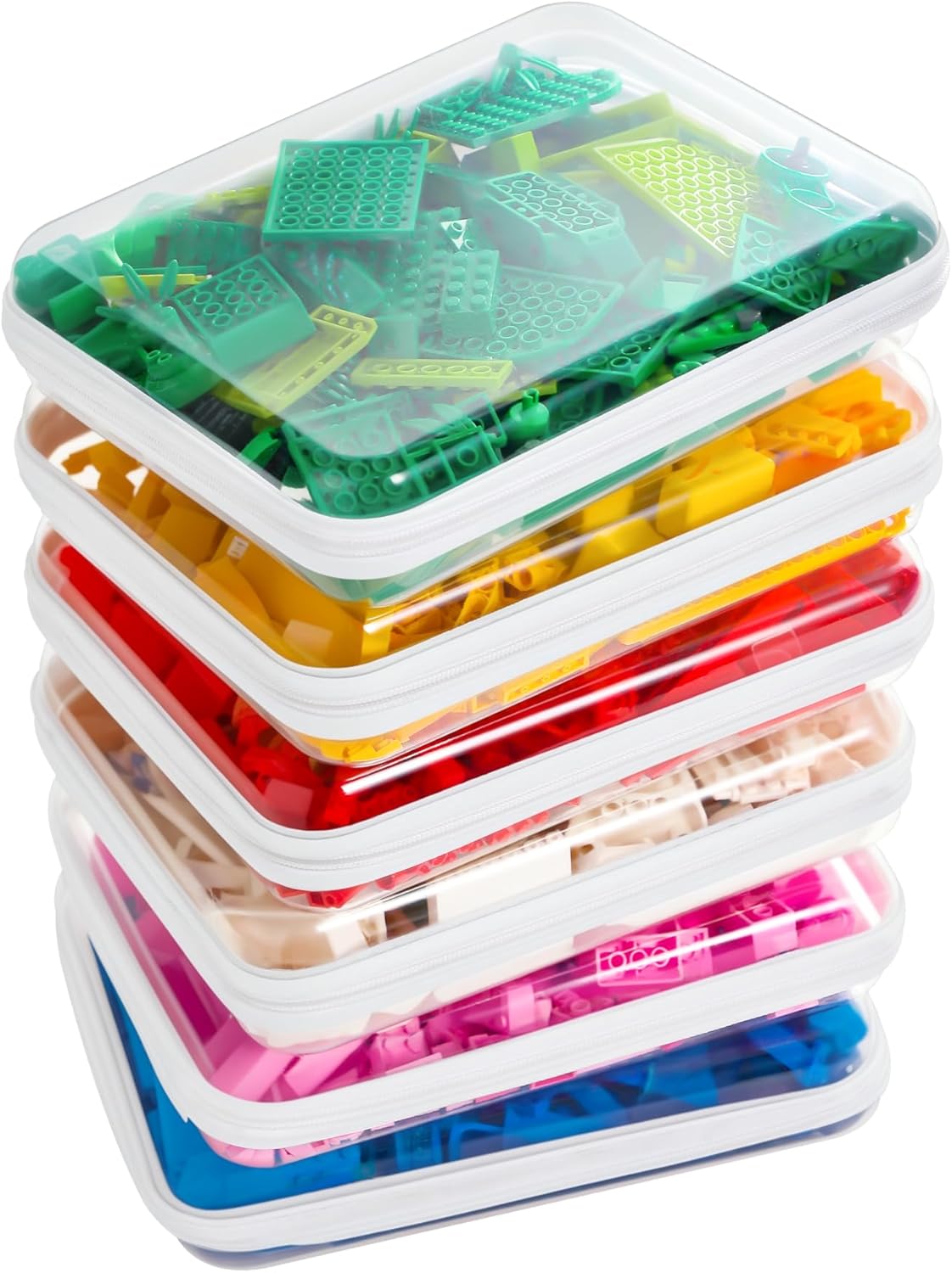 3PCS Large Clear Hard Shell Zippered Case, Diaper Bag Organizing Pouches, Waterproof Cosmetic Bag, Storage Organizer Bins.