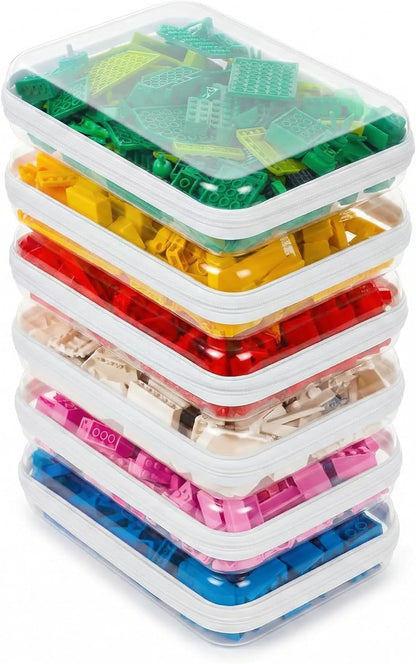 3PCS Large Clear Hard Shell Zippered Case, Diaper Bag Organizing Pouches, Waterproof Cosmetic Bag, Storage Organizer Bins.