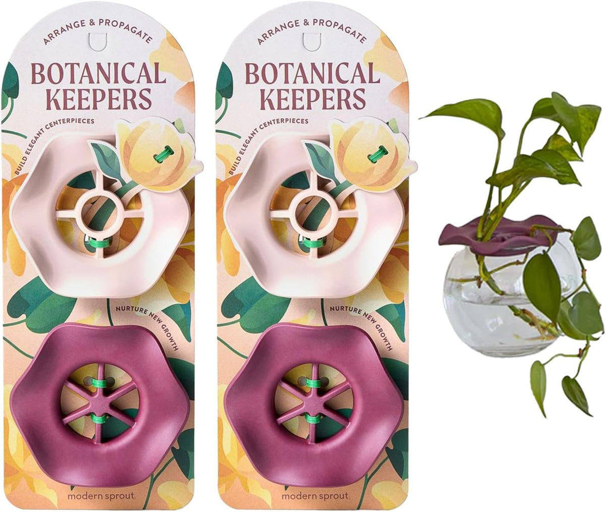 Produce Keeper for Fresh Herbs & Greens - Eco-Friendly, BPA-Free, Sustainable Materials - Extends Freshness Up to 2 Weeks - Gift for Plant Lovers and Home Chefs - 2 Pack