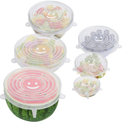 6PCS Silicone Stretch Lids, Six Sizes of Bowl Cover