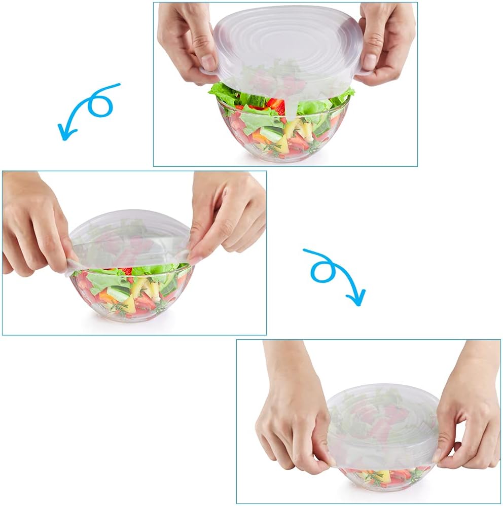 6PCS Silicone Stretch Lids, Six Sizes of Bowl Cover