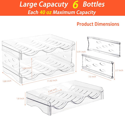 Stackable Wine Rack,Wine Bottle Holder for Inside Cabinet,for Pantry,Refrigerator,Countertop Organization-4 Tiers for 16 Bottles