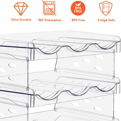Stackable Wine Rack,Wine Bottle Holder for Inside Cabinet,for Pantry,Refrigerator,Countertop Organization-4 Tiers for 16 Bottles