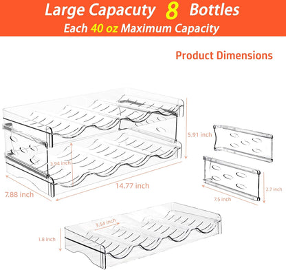 Stackable Wine Rack,Wine Bottle Holder for Inside Cabinet,for Pantry,Refrigerator,Countertop Organization-4 Tiers for 16 Bottles