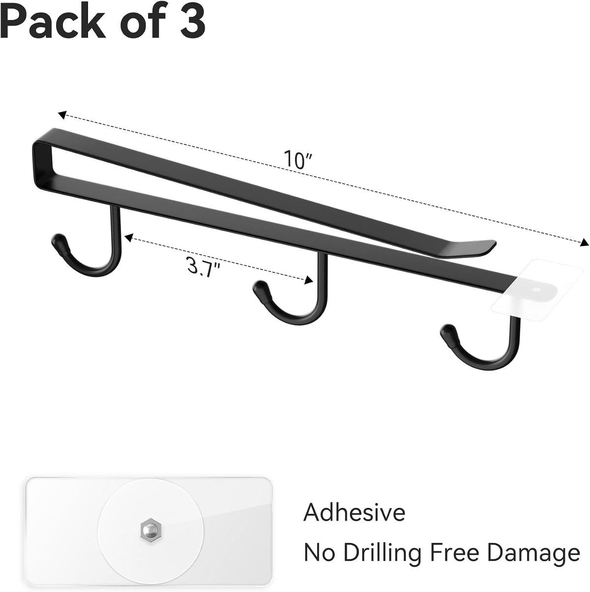 Coffee Mug Holder Under Cabinet Only Fits Shelves up to 3/4" Thick, Clip-On Coffee Cup Holder Pack of 3, No Drilling Free Damage
