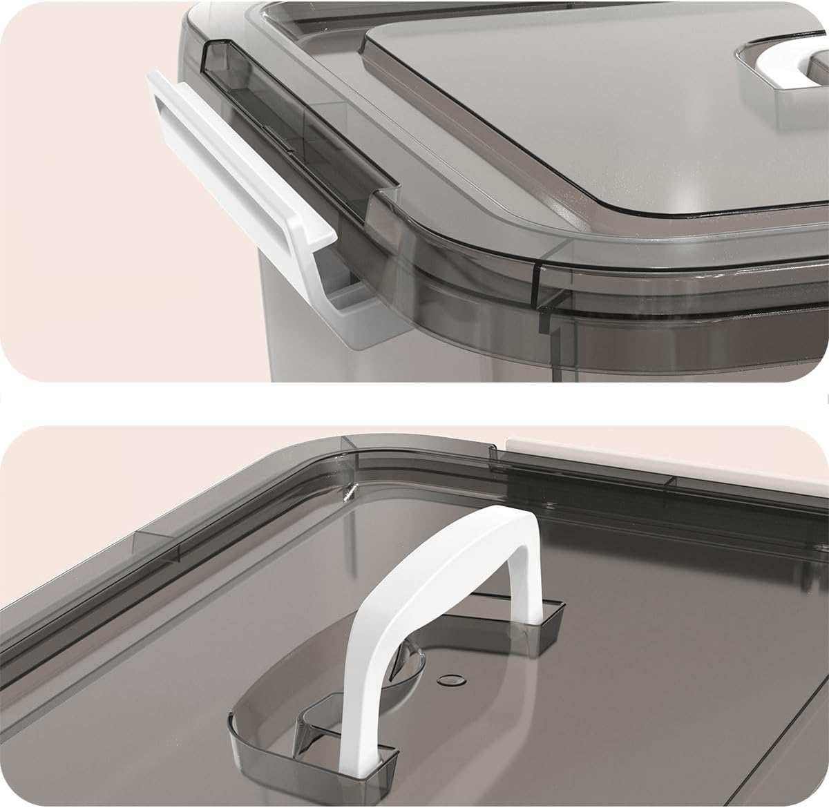 6 Quart Clear Storage Latch Box/Bins, 6-Pack Plastic Container with Latches and Lid