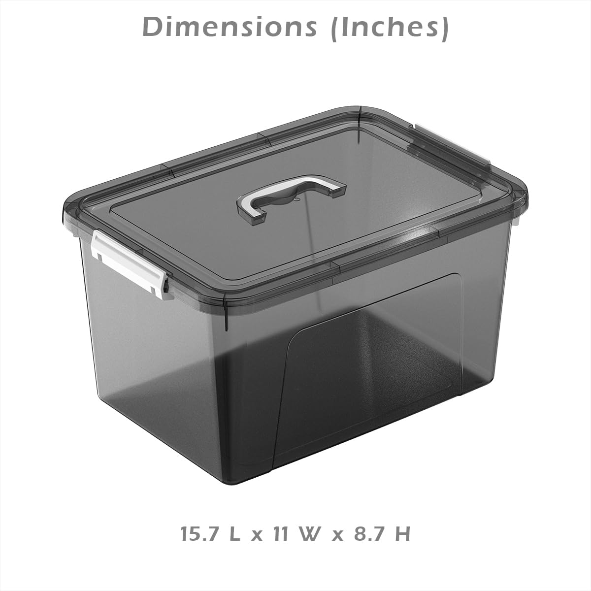 6 Quart Clear Storage Latch Box/Bins, 6-Pack Plastic Container with Latches and Lid