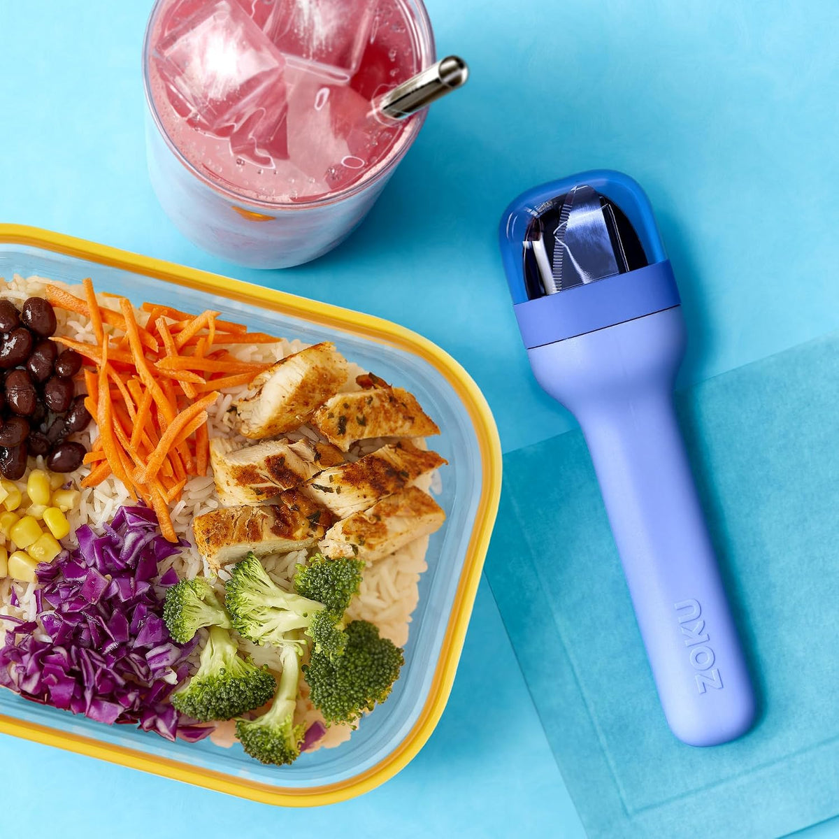 Pocket Utensil Set, Charcoal - Stainless Steel Fork, Knife, and Spoon Nest in Hygienic Case - Portable Design for Travel, School, Work, Picnics, Camping and Outdoor Home Use