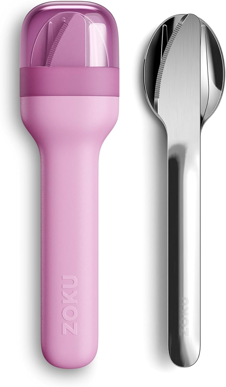 Pocket Utensil Set, Charcoal - Stainless Steel Fork, Knife, and Spoon Nest in Hygienic Case - Portable Design for Travel, School, Work, Picnics, Camping and Outdoor Home Use