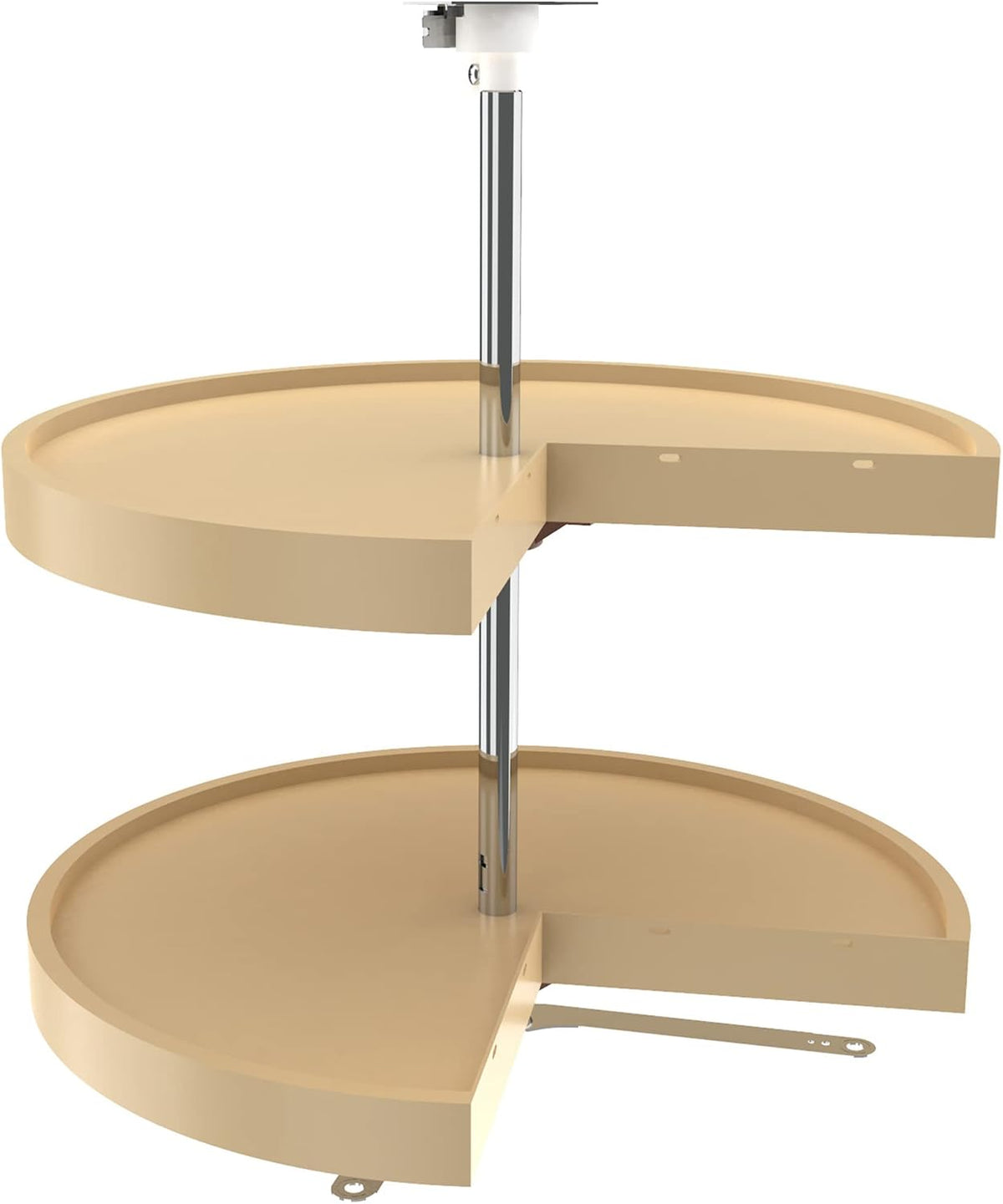2 Tier Pie-Cut Plastic Lazy Susan for Corner Base Cabinets, 24"