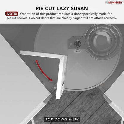 2 Tier Pie-Cut Plastic Lazy Susan for Corner Base Cabinets, 24"