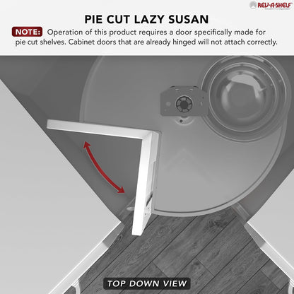 2 Tier Pie-Cut Plastic Lazy Susan for Corner Base Cabinets, 24"