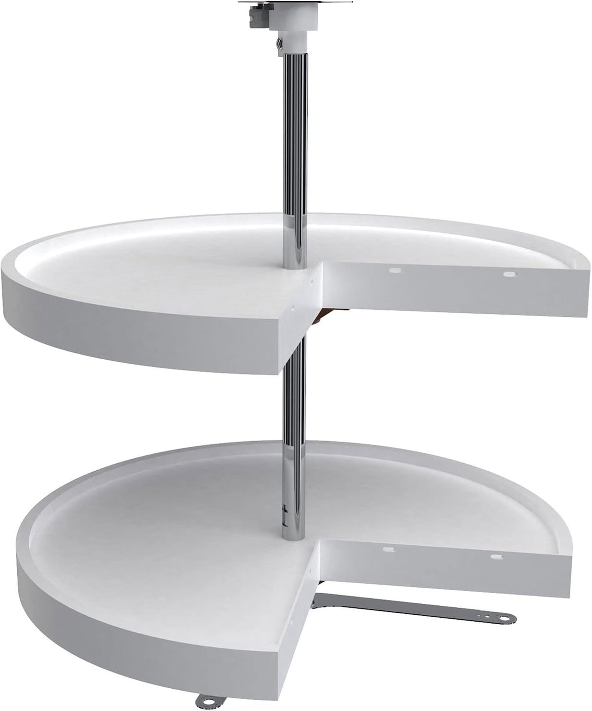 2 Tier Pie-Cut Plastic Lazy Susan for Corner Base Cabinets, 24"