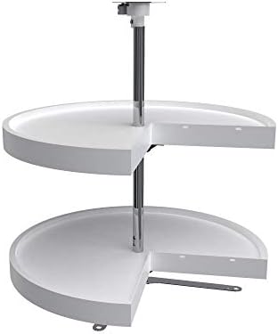2 Tier Pie-Cut Plastic Lazy Susan for Corner Base Cabinets, 24"