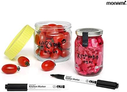 Kitchen Marker 420, Fine Tip (1.2mm), Permanent Marker for Plastic Freezer Bags, Food Storage Containers, Ziploc, Erasable with Dish Detergent, Black, 1pc