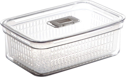Produce Saver - 15.2 Cup/3.6L | Fridge Storage Containers for Fruits and Vegetables | Vegetable Storage with Adjustable Air Vent, Removable Basket | BPA-Free Fridge Organizers and Storage