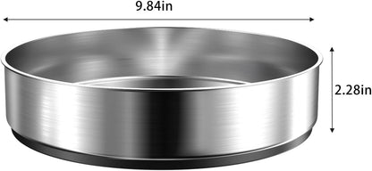 Lazy Susan Turntable Spice Rack Organizer for Kitchen Cabinet, Storage Tray for Fruit, Snacks, Salad - Organizer for Cupboard, Pantry, Bathroom, Table, Cosmetic (Silver, 7 1/2‘’)