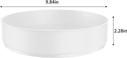 Lazy Susan Turntable Spice Rack Organizer for Kitchen Cabinet, Storage Tray for Fruit, Snacks, Salad - Organizer for Cupboard, Pantry, Bathroom, Table, Cosmetic (Silver, 7 1/2‘’)