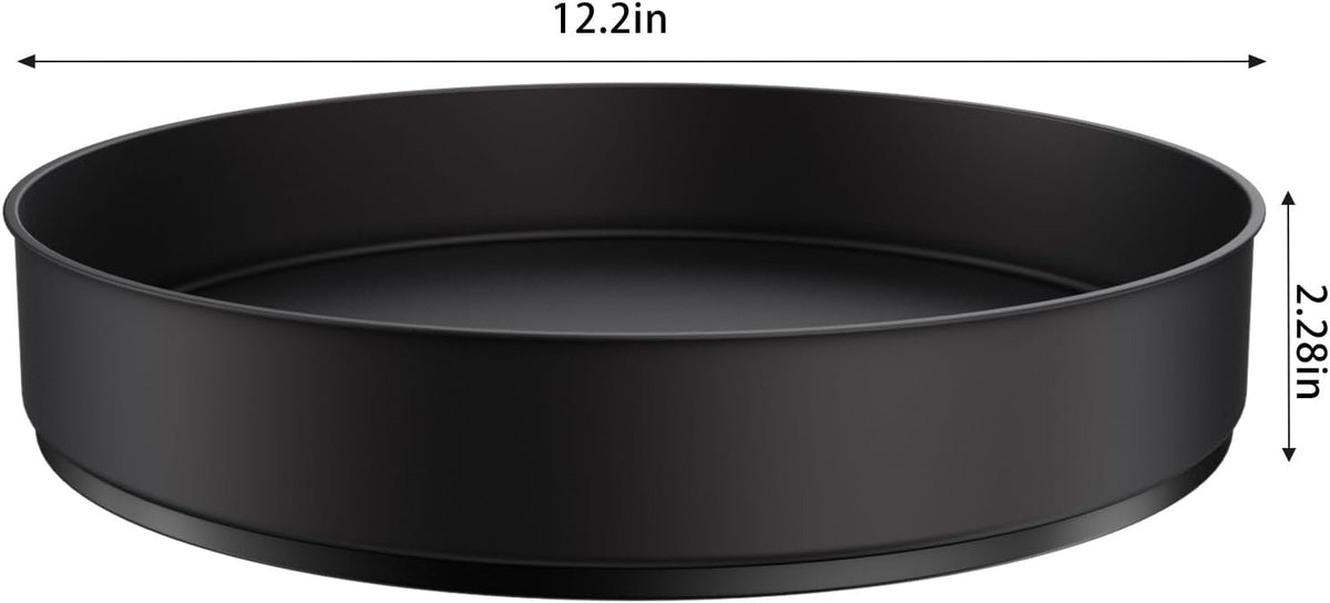 Lazy Susan Turntable Spice Rack Organizer for Kitchen Cabinet, Storage Tray for Fruit, Snacks, Salad - Organizer for Cupboard, Pantry, Bathroom, Table, Cosmetic (Silver, 7 1/2‘’)