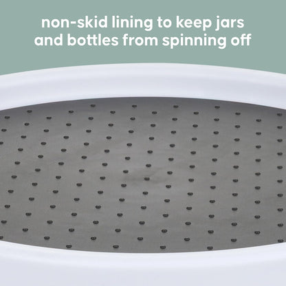 Compact Lazy Susan Organizer, Fridge or Cabinet Turntable Shelf Storage for Kitchen and Pantry Items, Great for Spices or Condiments, Clear and Sturdy with Full Spin, 9 x 9 x 3.4 inches