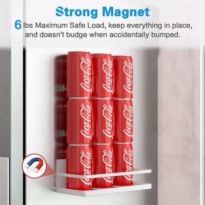 Magnetic Spice Rack, Strong Magnetic Shelf with 2 Removable Hooks, Perfect Space Saver for Small Kitchen/ Apartment, Awesome Metal Cabinet for Holding Spices, Jars, Salt (White, 2Pack)