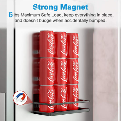 Magnetic Spice Rack, Strong Magnetic Shelf with 2 Removable Hooks, Perfect Space Saver for Small Kitchen/ Apartment, Awesome Metal Cabinet for Holding Spices, Jars, Salt (White, 2Pack)