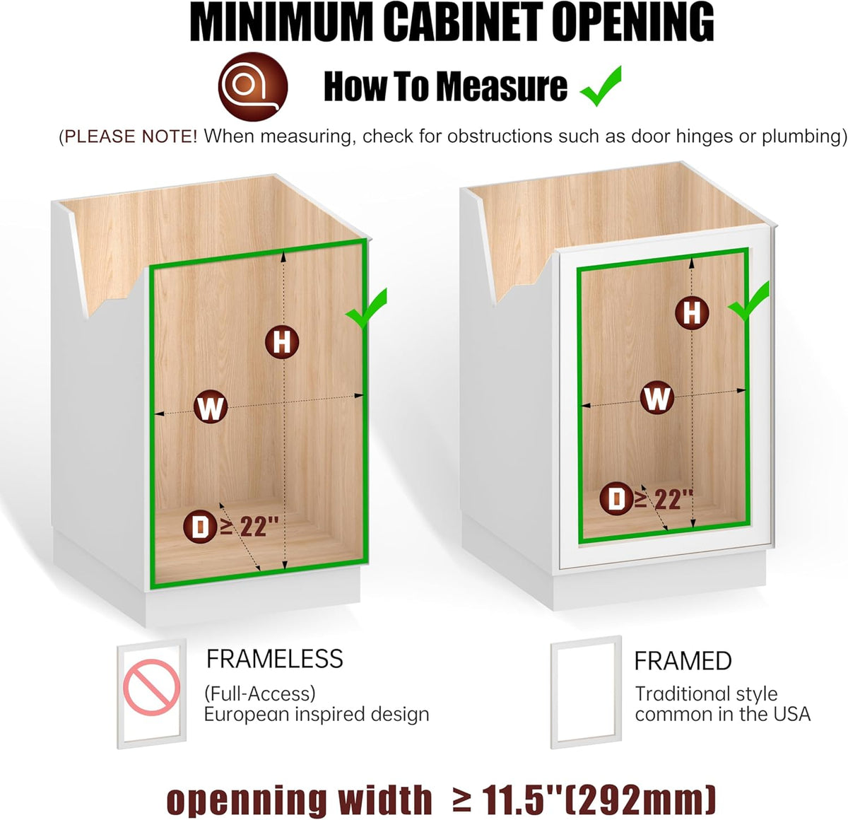 2-Tier Cabinet Pull Out Shelves (14" W x 22" D), Slide Out Shelves for Kitchen Cabinets, Metal Under Cabinet Roll Out Shelf