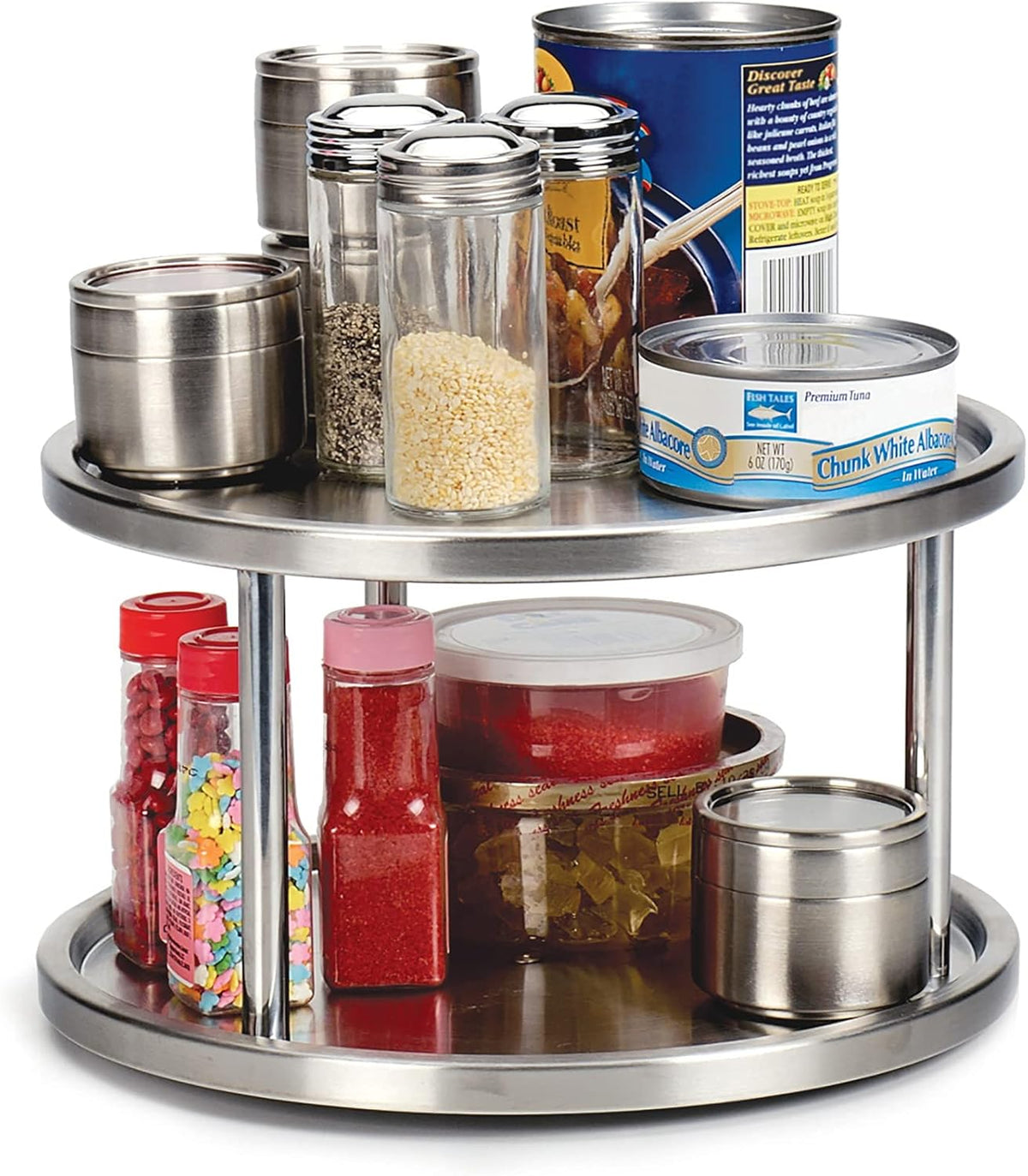 Endurance TURN-1 Turntable Lazy Susan, Stainless Steel, 10.5" | Handy in Cabinet, Refrigerator or on Counters | Organize Spices, Canned Foods, Pots, Pans, Dinnerware, 10.5 Inch