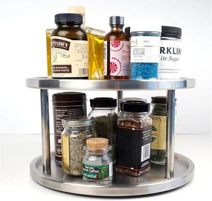 Endurance TURN-1 Turntable Lazy Susan, Stainless Steel, 10.5" | Handy in Cabinet, Refrigerator or on Counters | Organize Spices, Canned Foods, Pots, Pans, Dinnerware, 10.5 Inch