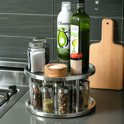 Endurance TURN-1 Turntable Lazy Susan, Stainless Steel, 10.5" | Handy in Cabinet, Refrigerator or on Counters | Organize Spices, Canned Foods, Pots, Pans, Dinnerware, 10.5 Inch