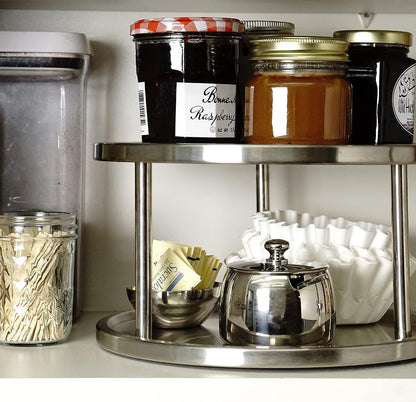 Endurance TURN-1 Turntable Lazy Susan, Stainless Steel, 10.5" | Handy in Cabinet, Refrigerator or on Counters | Organize Spices, Canned Foods, Pots, Pans, Dinnerware, 10.5 Inch