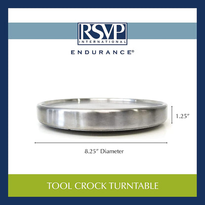 Endurance TURN-1 Turntable Lazy Susan, Stainless Steel, 10.5" | Handy in Cabinet, Refrigerator or on Counters | Organize Spices, Canned Foods, Pots, Pans, Dinnerware, 10.5 Inch