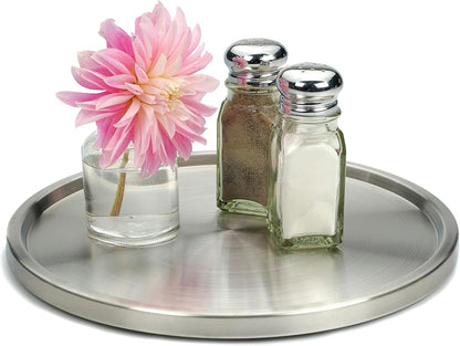 Endurance TURN-1 Turntable Lazy Susan, Stainless Steel, 10.5" | Handy in Cabinet, Refrigerator or on Counters | Organize Spices, Canned Foods, Pots, Pans, Dinnerware, 10.5 Inch