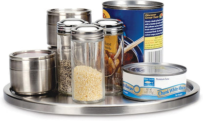 Endurance TURN-1 Turntable Lazy Susan, Stainless Steel, 10.5" | Handy in Cabinet, Refrigerator or on Counters | Organize Spices, Canned Foods, Pots, Pans, Dinnerware, 10.5 Inch