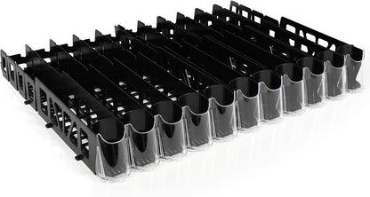 Drink Organizer for Fridge, Visi-Fast Spring-Loaded Beverage Glides for 12oz slim, 11-Wide, 24" D, 6-Pack