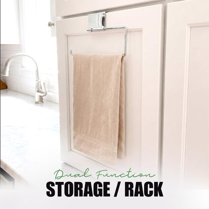 6-Slot Pot Lid Organizer, Cabinet Door or Wall Rack, White, 1-Pack | Six slots organize glass and metal pot or pan lids; mount on a cabinet door or pantry wall to maximize kitchen storage.