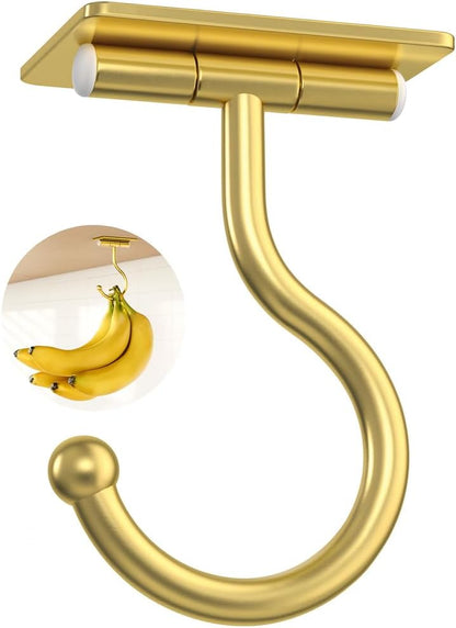 Banana Hook Under Cabinet Adhesive, Under Counter Banana Hanger, Black