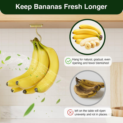 Banana Hook Under Cabinet Adhesive, Under Counter Banana Hanger, Black