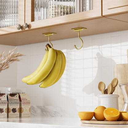 Banana Hook Under Cabinet Adhesive, Under Counter Banana Hanger, Black