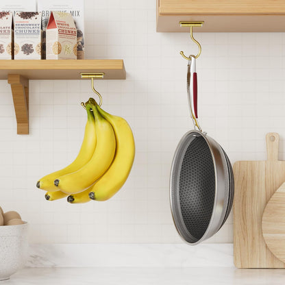 Banana Hook Under Cabinet Adhesive, Under Counter Banana Hanger, Black