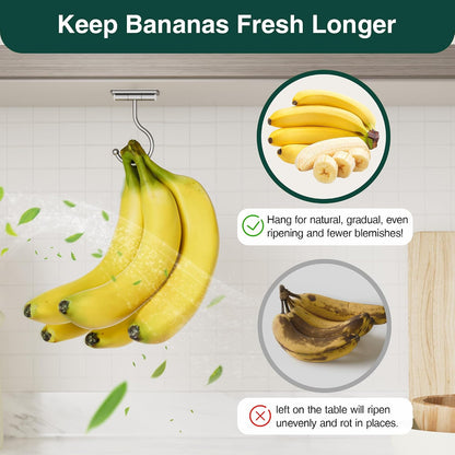Banana Hook Under Cabinet Adhesive, Under Counter Banana Hanger, Black