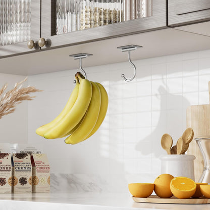 Banana Hook Under Cabinet Adhesive, Under Counter Banana Hanger, Black