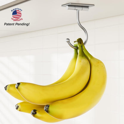 Banana Hook Under Cabinet Adhesive, Under Counter Banana Hanger, Black