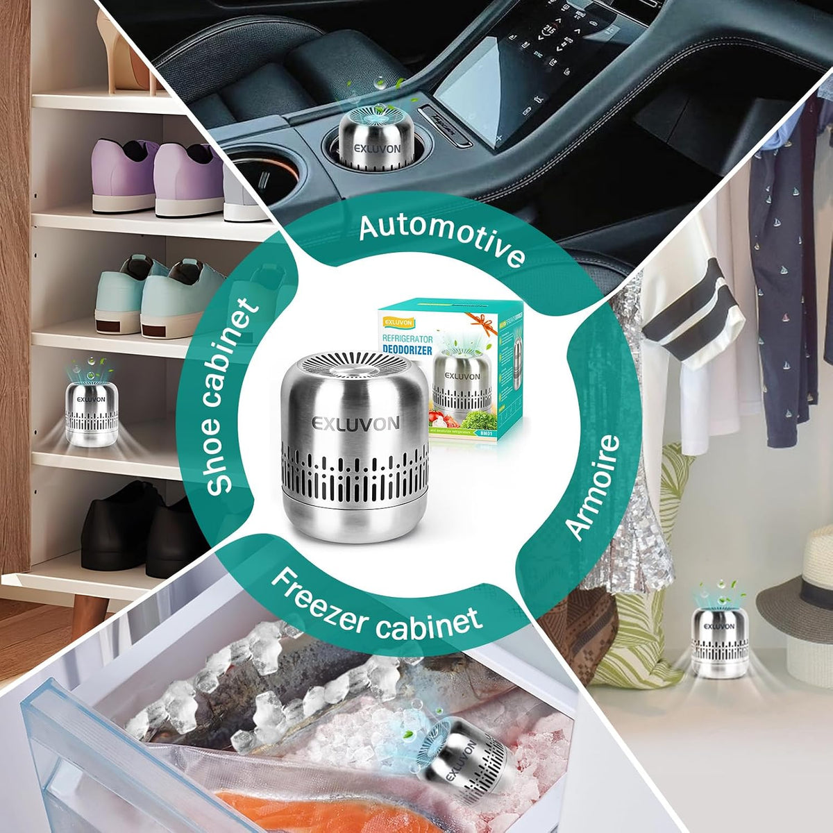 Refrigerator Deodorizer, Up to 10 years, Freezer Odor Eliminator