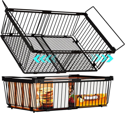 Large Freezer Organizer Bins，Upgraded Bottom Leak-Proof net，Fit 10 to 20 Cu.Ft Deep Freezer，4Pack， Expandable Stackable Chest Freezer Organizer Bins , for Fridge, Deep Freezer, Cabinet