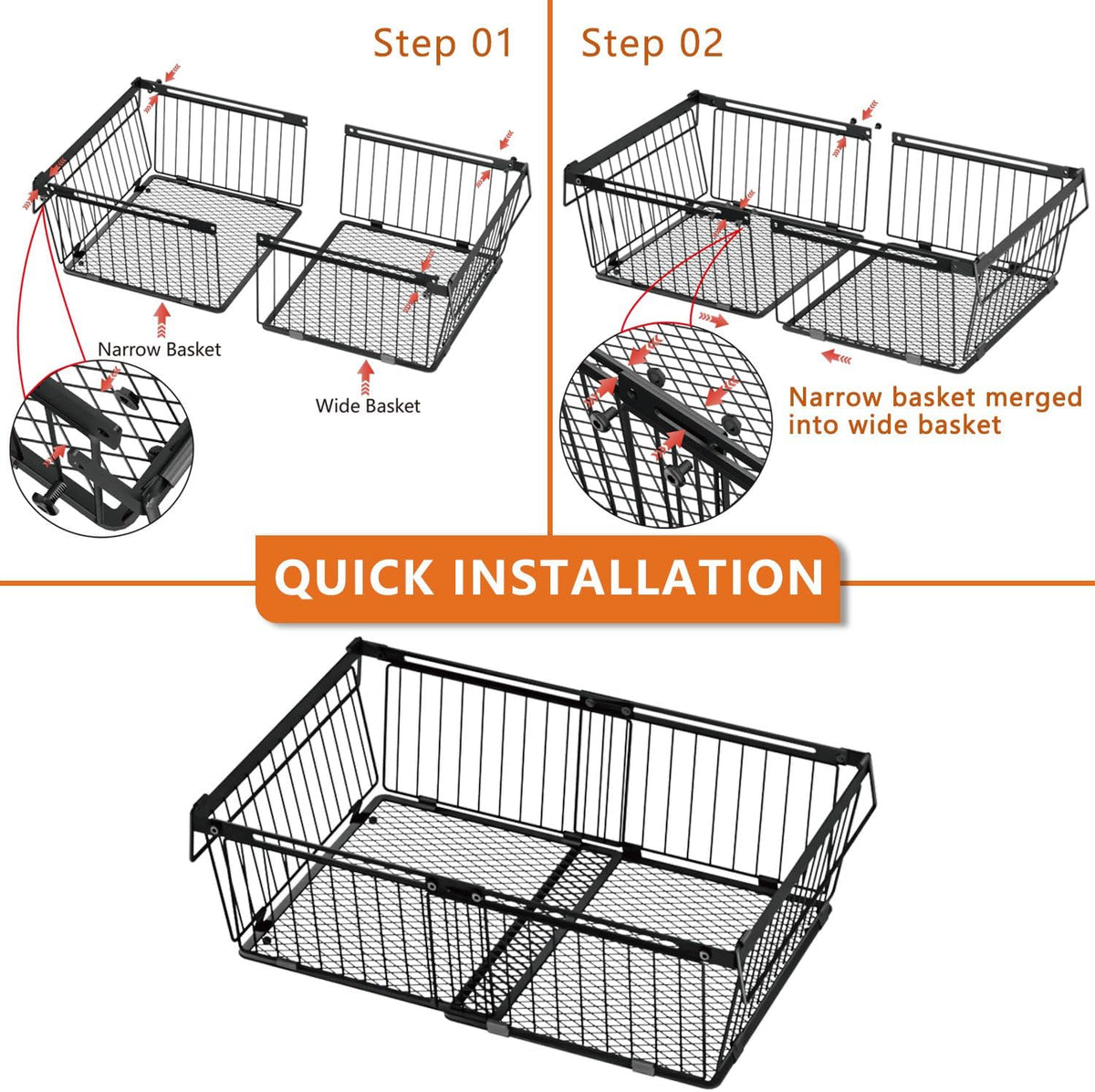 Large Freezer Organizer Bins，Upgraded Bottom Leak-Proof net，Fit 10 to 20 Cu.Ft Deep Freezer，4Pack， Expandable Stackable Chest Freezer Organizer Bins , for Fridge, Deep Freezer, Cabinet