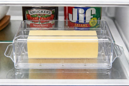 Deli Meat Container for Refrigerator with Removable Tray - Airtight Keeper for Cold Cuts, Sliced Cheese, Ham, Turkey, Salami and Pepperoni, Hinged Lid, Dishwasher Safe, Made in USA