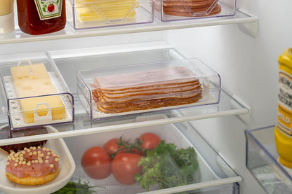 Deli Meat Container for Refrigerator with Removable Tray - Airtight Keeper for Cold Cuts, Sliced Cheese, Ham, Turkey, Salami and Pepperoni, Hinged Lid, Dishwasher Safe, Made in USA