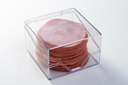 Deli Meat Container for Refrigerator with Removable Tray - Airtight Keeper for Cold Cuts, Sliced Cheese, Ham, Turkey, Salami and Pepperoni, Hinged Lid, Dishwasher Safe, Made in USA